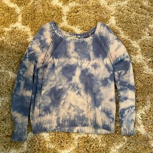 Blue tie dye sweater